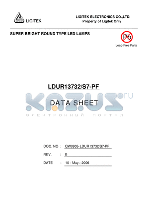 LDUR13732-S7-PF datasheet - SUPER BRIGHT ROUND TYPE LED LAMPS