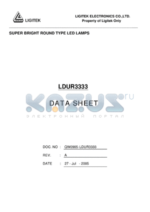 LDUR3333 datasheet - SUPER BRIGHT ROUND TYPE LED LAMPS