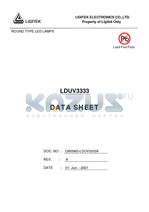 LDUV3333 datasheet - ROUND TYPE LED LAMPS