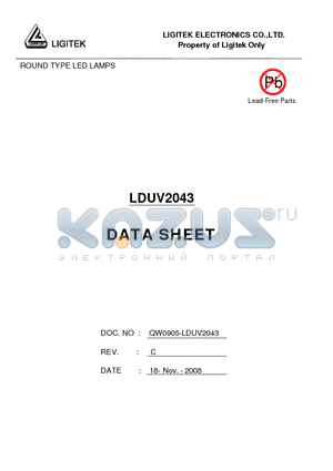 LDUV2043 datasheet - ROUND TYPE LED LAMPS