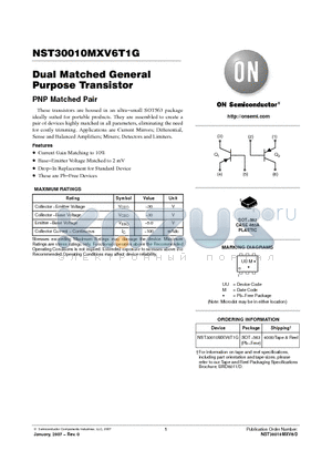 NST30010MXV6T1G_07 datasheet - Dual Matched General Purpose Transistor