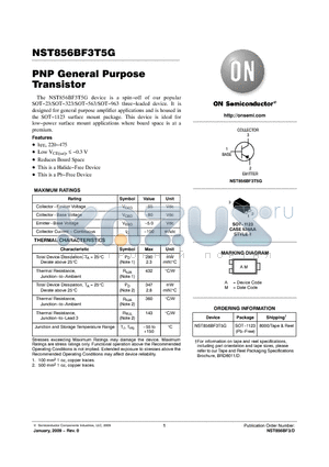 NST856BF3T5G datasheet - PNP General Purpose Transistor