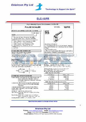 ELC-10PR datasheet - HIGH-DENSITY SIGNAL CONDITIONERS 10-PACK PULSE SCALER