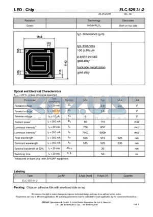 ELC-525-31-2 datasheet - LED - Chip