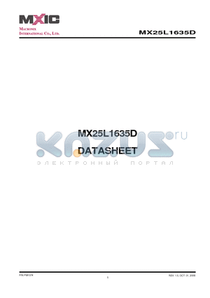 MX25L1635DZNI-12G datasheet - 16M-BIT [x 1/x 2/x 4] CMOS SERIAL FLASH