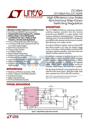 LTC1436A-PLL datasheet - High Efficiency Low Noise Synchronous Step-Down Switching Regulators