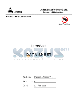 LE3330-PF datasheet - ROUND TYPE LED LAMPS
