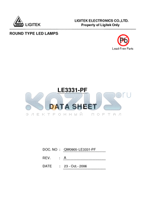 LE3331-PF datasheet - ROUND TYPE LED LAMPS