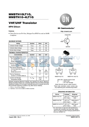 MMBTH10-4LT1G datasheet - VHF/UHF Transistor