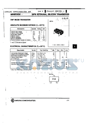 MMBTH24 datasheet - NPN (VHF MIXER TRANSISTOR)