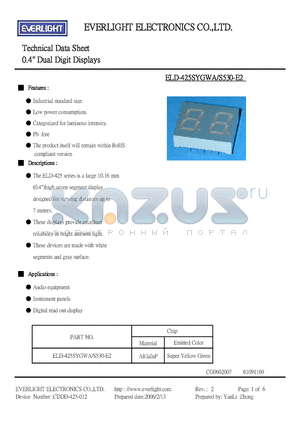 ELD-425SYGWA-S530-E2 datasheet - 0.4