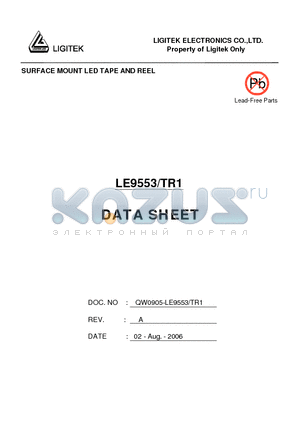 LE9553-TR1 datasheet - SURFACE MOUNT LED TAPE AND REEL