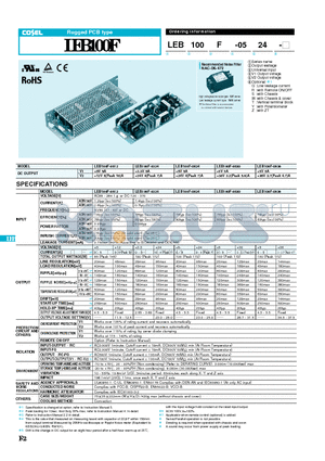 LEB100F-0524-Z datasheet - Rugged PCB type