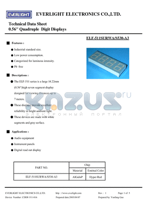 ELF-511SURWA-S530-A3 datasheet - 0.56