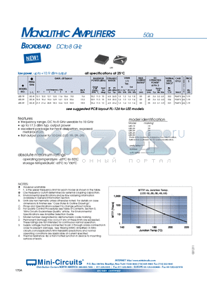 LEE-29 datasheet - MONOLITHIC AMPLIFIERS