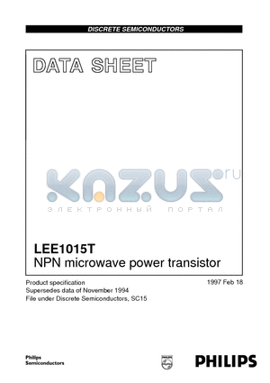 LEE1015 datasheet - NPN microwave power transistor