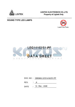 LEG14162-S1-PF datasheet - ROUND TYPE LED LAMPS