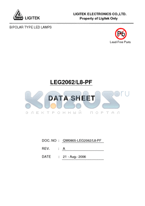 LEG2062-L8-PF datasheet - BIPOLAR TYPE LED LAMPS