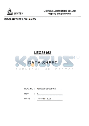 LEG35162 datasheet - BIPOLAR TYPE LED LAMPS