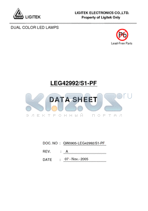 LEG42992-S1-PF datasheet - DUAL COLOR LED LAMPS