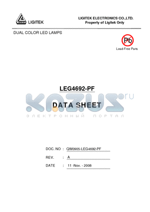LEG4692-PF datasheet - DUAL COLOR LED LAMPS
