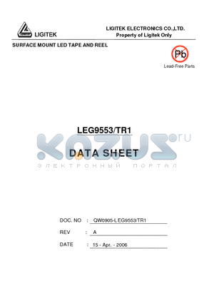 LEG9553-TR1 datasheet - SURFACE MOUNT LED TAPE AND REEL