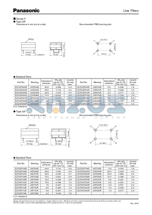 ELF23F003A datasheet - Line Filters