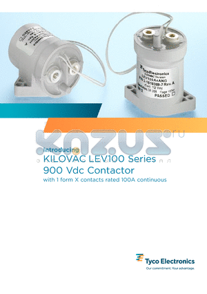 LEV100A5ANG datasheet - KILOVAC LEV100 Series 900 Vdc Contactor