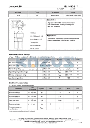 ELJ-460-617 datasheet - Jumbo-LED