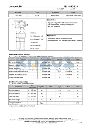 ELJ-460-628 datasheet - Jumbo-LED