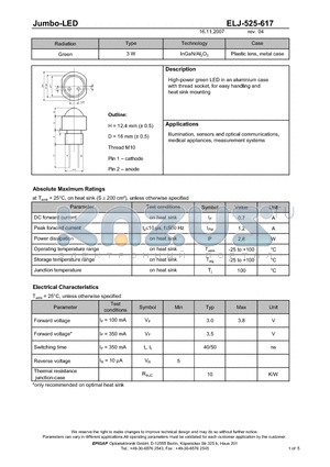 ELJ-525-617 datasheet - Jumbo-LED