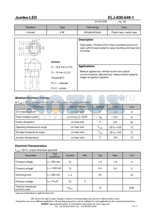 ELJ-830-649-1 datasheet - Jumbo-LED