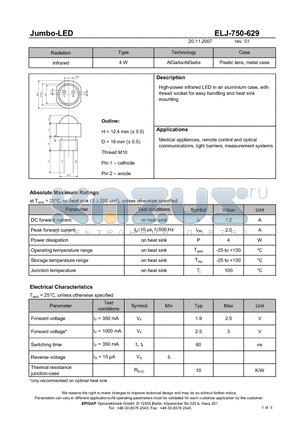 ELJ-750-629 datasheet - Jumbo-LED