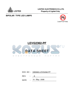 LEVG2362-PF datasheet - BIPOLAR TYPE LED LAMPS