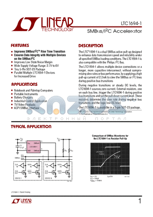 LTC1694-1CS5 datasheet - SMBus/I2C Accelerator