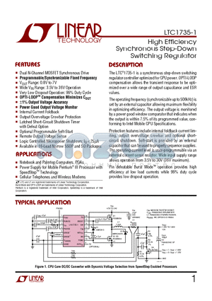 LTC1735CGN-1 datasheet - High Efficiency Synchronous Step-Down Switching Regulator