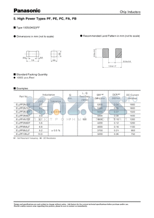 ELJPA121KF datasheet - High Power Types PF, PE, PC, PA, PB