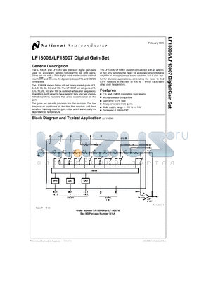 LF13007 datasheet - Digital Gain Set