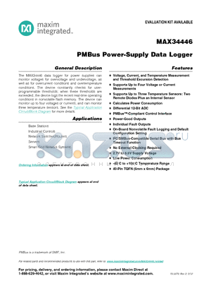 MAX34446_12 datasheet - PMBus Power-Supply Data Logger