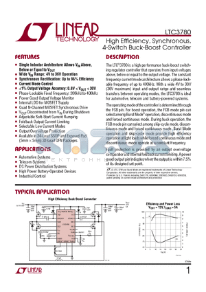 LTC1871 datasheet - High Effi ciency, Synchronous, 4-Switch Buck-Boost Controller