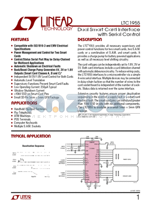 LTC1955 datasheet - Dual Smart Card Interface with Serial Control