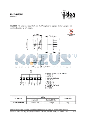 ELLS-405EWA datasheet - large 10.00 mm (0.39