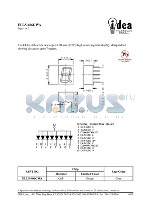 ELLS-406GWA datasheet - large 10.00 mm (0.39