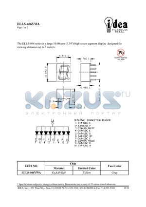 ELLS-406YWA datasheet - large 10.00 mm (0.39