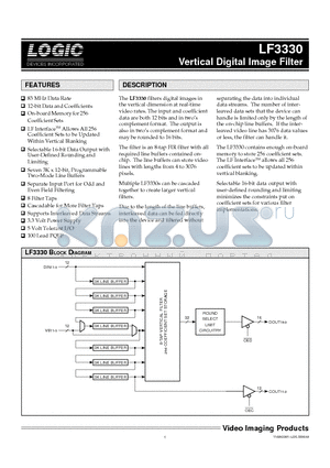 LF3330QC12 datasheet - Vertical Digital Image Filter