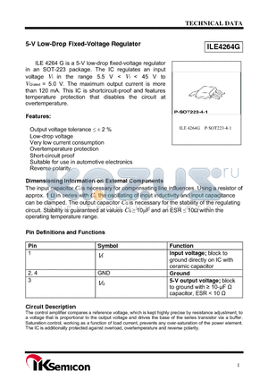 ILE4264G datasheet - 5-V Low-Drop Fixed-Voltage Regulator