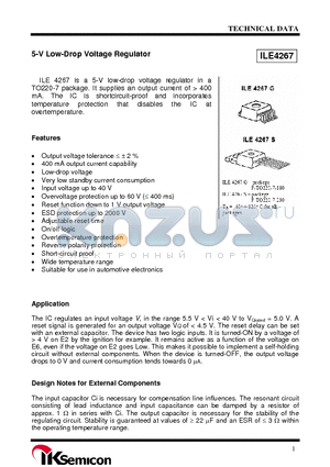 ILE4267S datasheet - 5-V Low-Drop Voltage Regulator