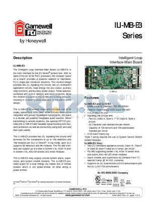 ILI-S-E3 datasheet - Intelligent Loop Interface-Main Board