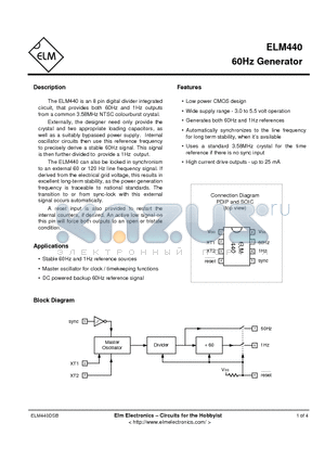 ELM440 datasheet - 60Hz Generator