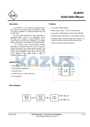 ELM701SM datasheet - Solid State Mouse